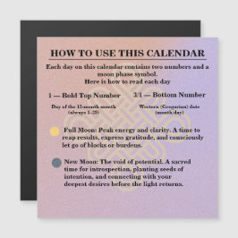 Calendário de instruções do Zodíaco das Fases da L