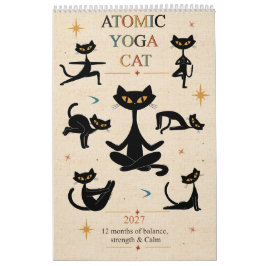 Calendário de Ioga do Gato Atômico de 2027 | Estil