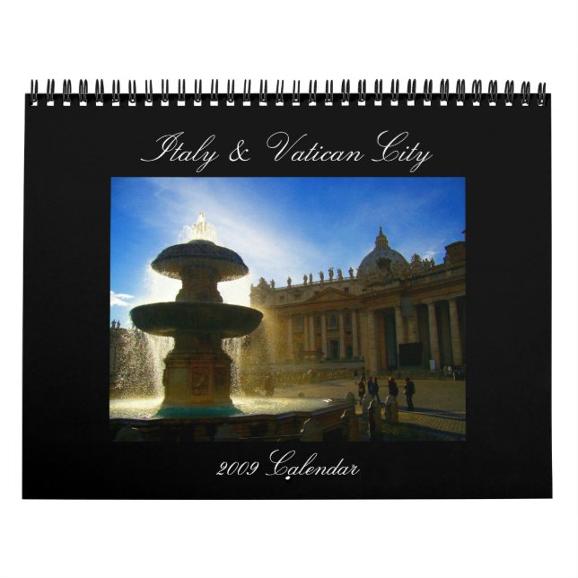 Calendário de Italia & de vaticano 2009 (Capa)