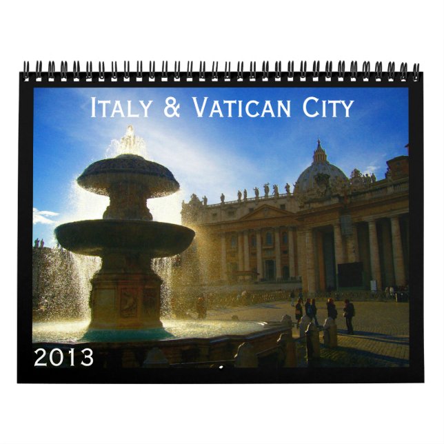 calendário de Italia & de vaticano 2013 (Capa)