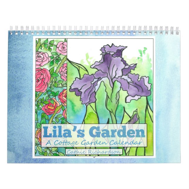 Calendário de Jardim de Flores de Aquarela (Capa)