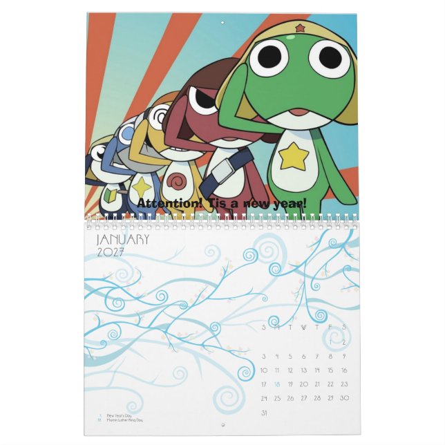 Calendário de KGFC Keroro Gunso (Jan 2027)