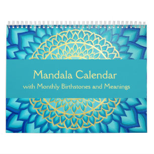 Calendário de Mandala com Bichos de Nascimento Me