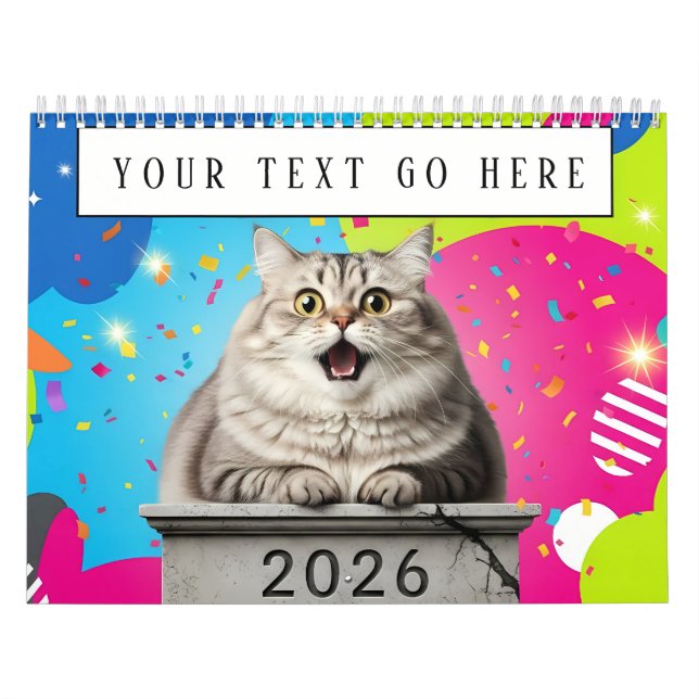 Calendário de Memes de Gatos Engraçados 2026 (Capa)
