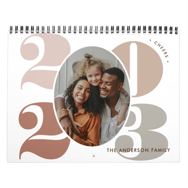Calendário de Memórias de Foto MultiFamiliares Ele (Capa)