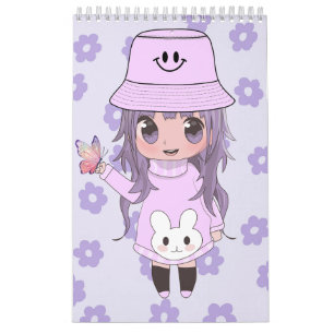 calendário de menina de anime