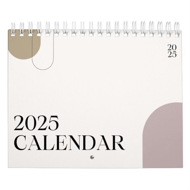 Calendário de Mesa do Pastel Minimalista 2025 (Capa)