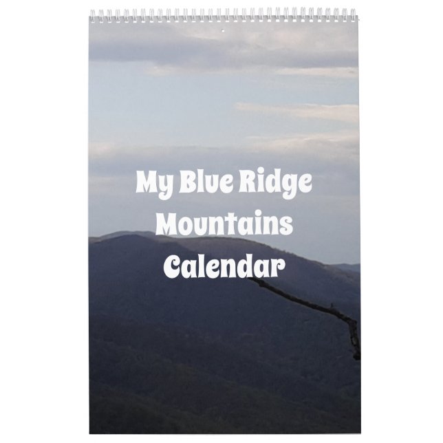 Calendário de Montanhas Azul de Cordilheira (Capa)
