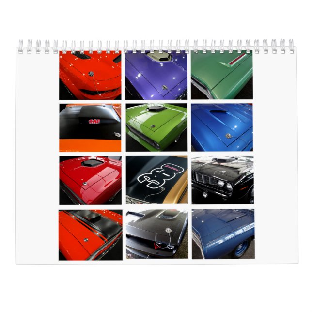 Calendário de Mopar Hoods (Verso)