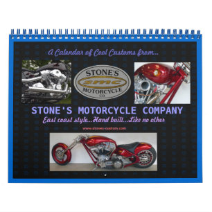 Calendário de Motociclos Personalizado de Pedras