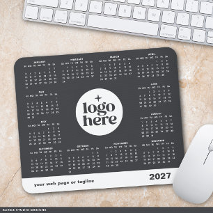 Calendário de Mouse Pad Corporativo Cinza 2027