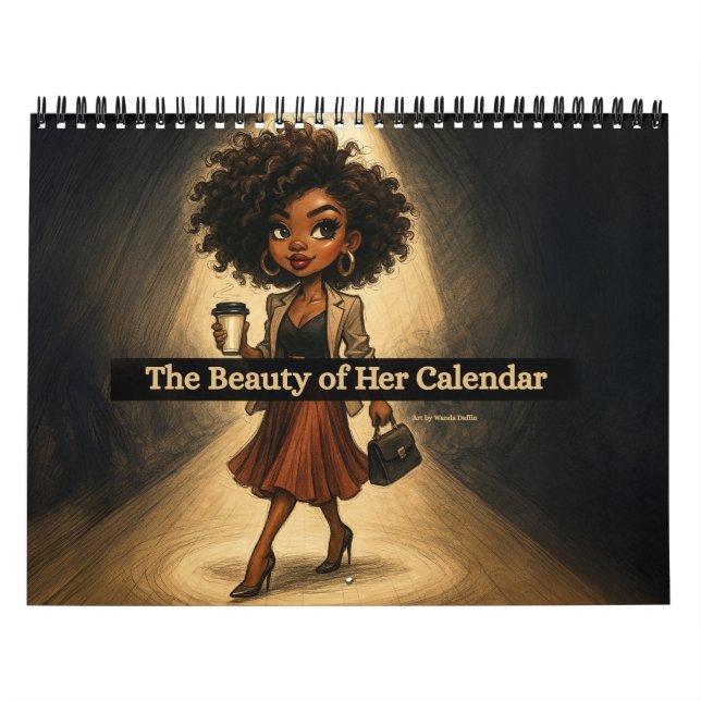Calendário de Mulher Afro-Americana Média (Capa)