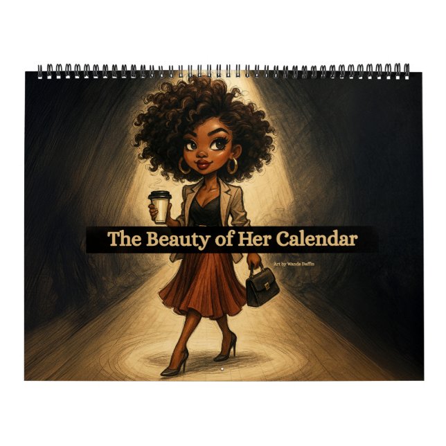 Calendário de Mulher Negra Grande 2026 (Capa)