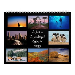 Calendário de mundo maravilhoso