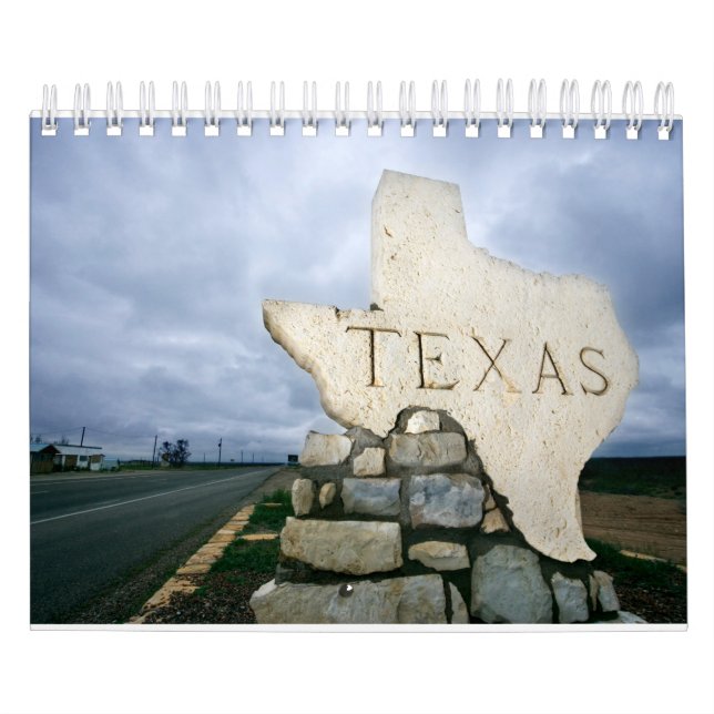 Calendário de Muro de Coleção do Estado do Texas (Capa)