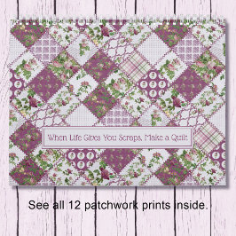 Calendário de Muro de Encerramento de Patchwork do