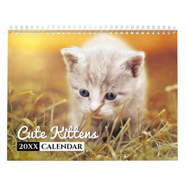 Calendário de Muro de Fotos de Gatinhos Frescos (Capa)