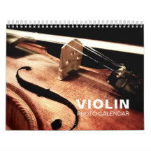Calendário de Muro de Fotos Violin