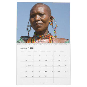 Calendário de Muro do African Faces
