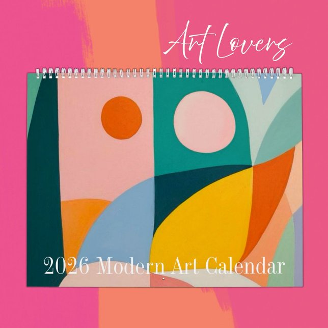 Calendário de Muro Minimalista de Arte Moderna de  (Perfect gift for Modern Art Lovers! Wall Calendar for 2026. )