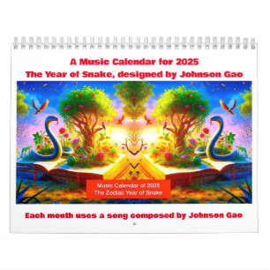 Calendário de Música 2025 para o Ano Zodiac do Cob
