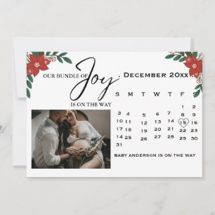 Calendário de Natal Anúncio de gravidez