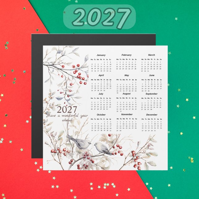 Calendário de Natal de Pássaros com Frutas de Inve (Criador carregado)