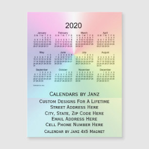 Calendário de negócios do Shimmer 2020 por Image