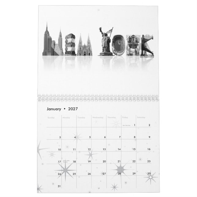Calendário de New York (Jan 2027)