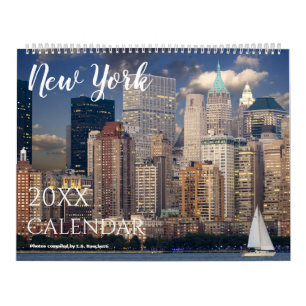 Calendário de Nova York NYC Foto 2027 Parede 