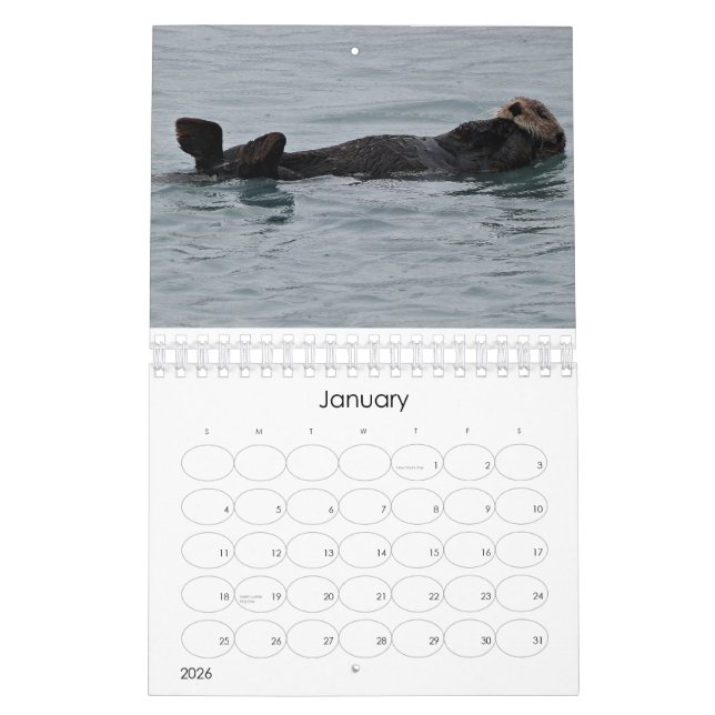 Calendário de Otterliscious 2013 do mar (Jan 2026)