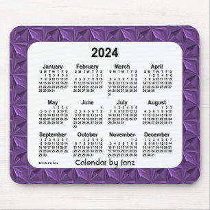 Calendário de Ouros Roxos 2024 por Janz Mouse Pad