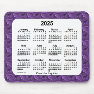 Calendário de Ouros Roxos 2025 por Janz Mouse Pad