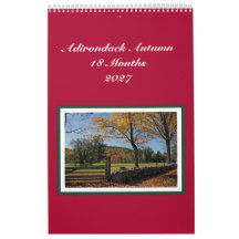 Calendário de Outono Adirondack de 18 Meses
