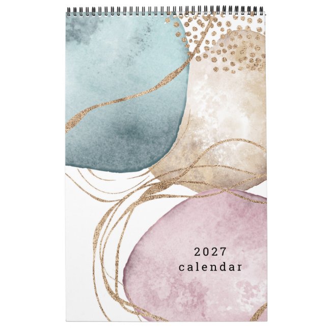 Calendário de Padrão Abstrato 2027 (Capa)