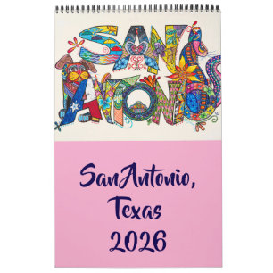 Calendário de Página Única de San Antonio