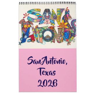 Calendário de Página Única de San Antonio