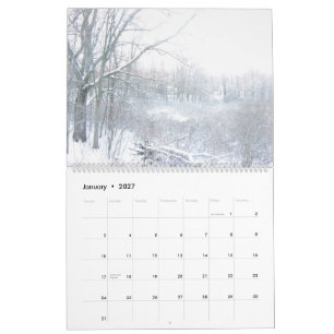 Calendário de Paisagem e Floral de Todas as Estaçõ