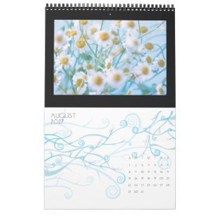 Calendário de paisagens de quedas d'água das praia