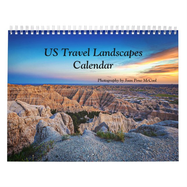 Calendário de Paisagens de Viagem dos EUA (Capa)