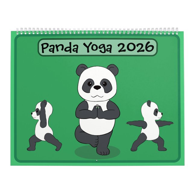 Calendário de Pandas em Poses de Yoga (Capa)