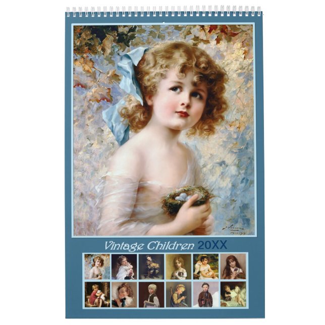 Calendário de Parede 2021 Crianças de Vintage (Capa)