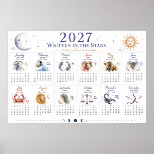 Calendário de Parede Astrológico de 2027 Poster