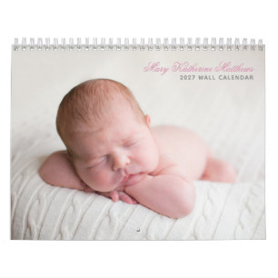 Calendário de Parede Chic Personalizado Bebê Menin