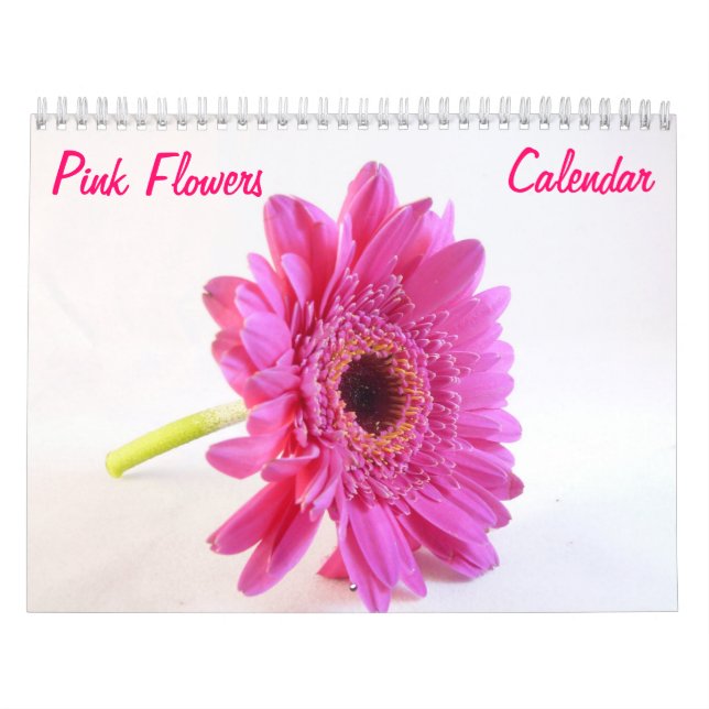 Calendário de Parede das Flores Rosa (Capa)