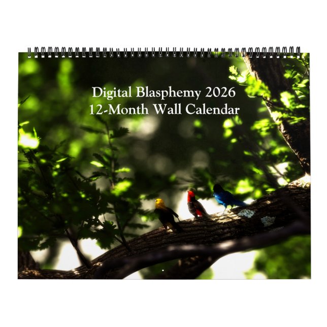 Calendário de Parede de 12 Meses da Blasfêmia Digi (Capa)