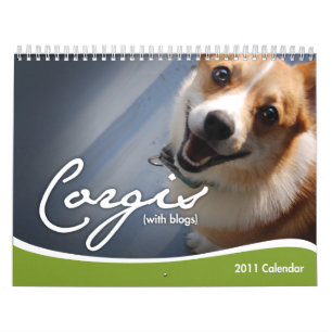 Calendário de parede de 2011 Corgis (com blogues)