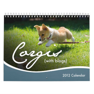 Calendário de parede de 2012 Corgis (com blogues)