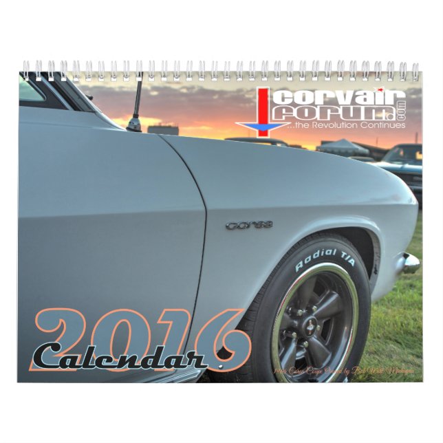 calendário de parede de 8.5x11 CorvairForum (Capa)