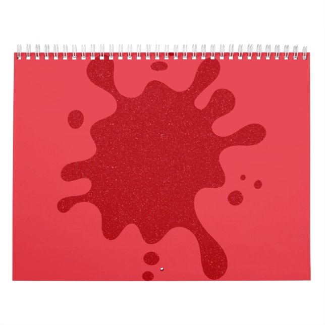 Calendário de Parede de Abertura Vermelha-Tomato - (Capa)